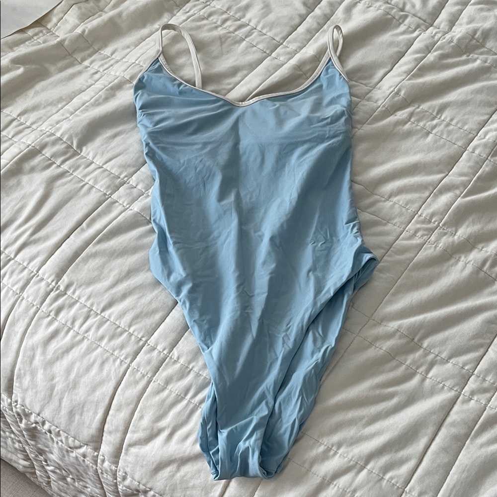 South Moon Under Sky Blue One Piece Swimsuit